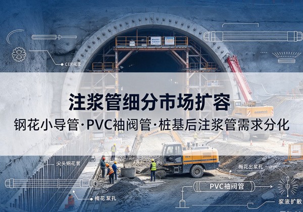 彭山注浆管细分市场扩容，隧道钢花小导管、PVC 袖阀管、桩基后注浆管需求分化